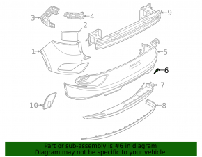 Towing hook plug rear bumper Volkswagen ID.4 21-23 structure
