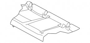 Rear row of seats, lower part, Volkswagen ID.4 23-25, dark gray leather