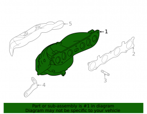 Nissan Rogue Sport 22 exhaust manifold with catalytic converter