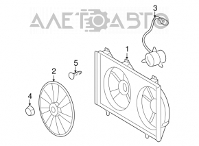 Cooling Fan Motor Left Lexus ES350 13-18
