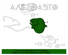 Mercedes X164 GL W164 ML W251 R Vacuum Booster