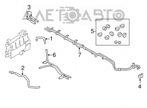 Long converter cooling pipe for Nissan Leaf 11-12