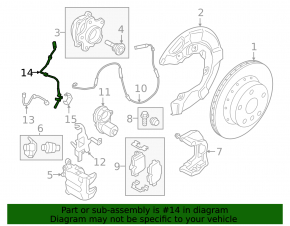 Rear left ABS sensor BMW 4 G22 G26 22-26
