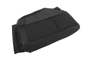 Right 2nd row rear seat back trim for Buick Encore 17-22, black leather with black cloth combination