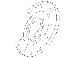 Rear left brake disc cover Nissan Murano z52 15-24 without parking brake mechanism