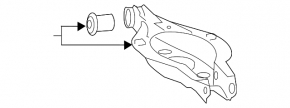 Lower control arm for rear left spring, Lexus GS 13-19