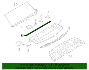 Rear shelf seal BMW 4 F32/33/36 14-20
