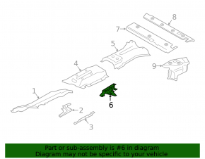 Right underbody protection bracket for BMW X7 G07 19-26