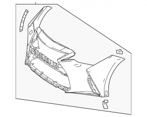 Bare front bumper for Lexus IS300 IS350 IS500 21-25 rest.