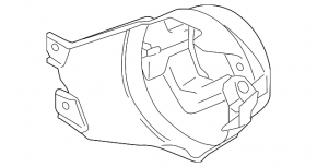 Fog light mount left Toyota Sequoia 08-17