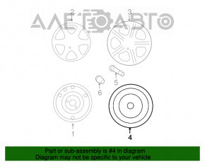 Spare tire spare wheel Hyundai Sonata 11-14 R16