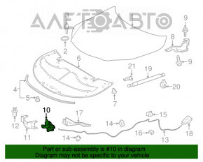Lexus RX350 RX450h 16-22 Hood Lock