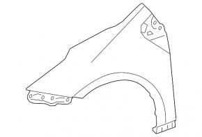Front left wing Toyota Prius 50 16-
