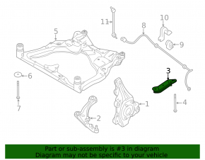 Front subframe burdock left Nissan Pathfinder 13-20 rusty