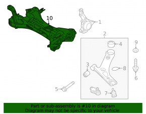 Front subframe Hyundai Elantra UD 11-16 rusty