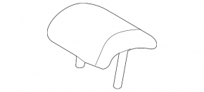 Rear center headrest for Lexus RX300 RX330 RX350 RX400h 04-09, leather, beige, dry-cleanable