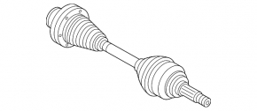 Front left half shaft drive for Audi Q7 4L 10-15