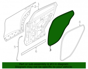 Nissan Ariya 23-25 rear right door seal