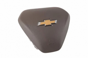 Airbag in steering wheel driver Chevrolet Malibu 16-25 gray, rusty pyropatron