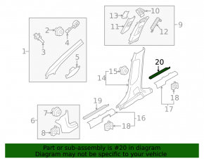Black outer rear right door sill plate for Kia Sportage 23-26