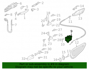 Rear left door lock Audi A3 8V 15-20