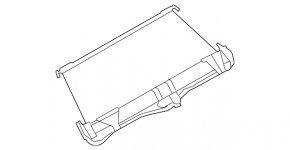 Black rear window curtain for Audi A4 B8 08-12