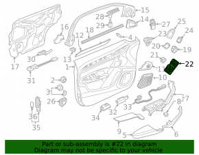 Front left window lift control Audi Q3 8U 15-18 chrome