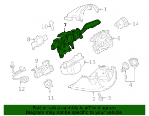 Steering column switch guitar assembly Audi Q3 8U 15-18 for lane keeping assist and Tiptronic