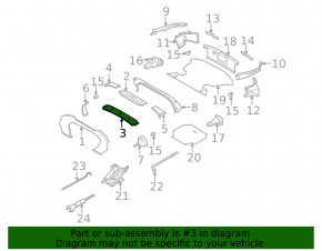 Nissan 350z 03-08 rear strut trim scratches, broken mount
