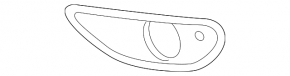 Left fog light frame for Porsche Cayenne 958 15-18 for parking sensors