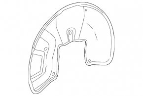 Brake disc cover front left Mercedes GLS-class X166 13-19