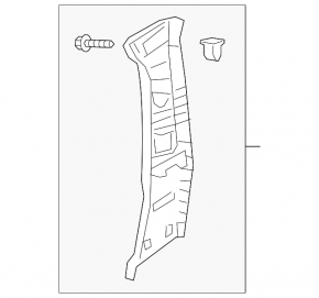 Center pillar trim upper belt left Mazda 3 19- 4d black, Mexico built