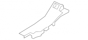 Door sill trim rear left Ford Transit Connect MK2 13 - gray, worn