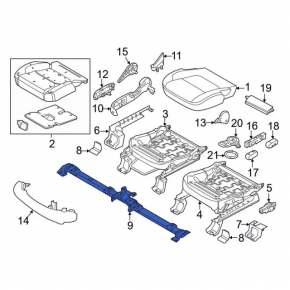 Front Seat Bracket Ford Explorer 11-19