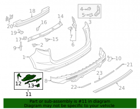Exhaust tip right Ford Edge 15-18 prerest SPORT with bracket