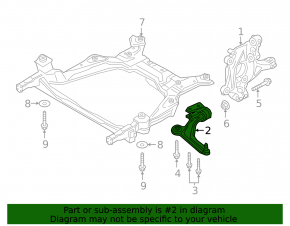 Lincoln Continental 17-20 lower front right control arm