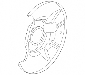 Brake Disc Cover Rear Right Mazda6 03-08 Without ABS