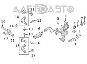 Front left door lock Ford Escape MK4 20-23 keyless