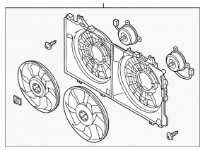 Diffuser radiator shroud assembly Mazda 3 14-18 BM 2.0 2.5