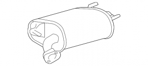 Muffler rear part with barrel Lexus ES300h 13-18