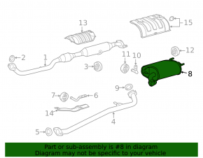 Muffler rear part with barrel Lexus ES300h 13-18