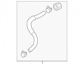 Cooling pipe lower Hyundai Sonata 11-15 hybrid, with quick release