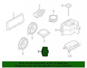 Nissan Altima 13-18 dashboard speaker