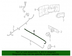 Foot operated trunk opening sensor, lower, Infiniti QX60 22-26, upper, under the hook