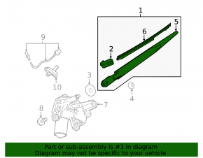 Rear wiper arm Nissan Kicks 18-24