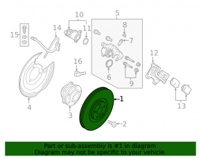 Brake disc rear left Volvo XC40 19-25 302/12mm