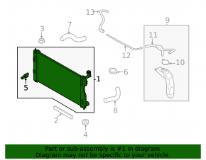 Water cooling radiator Subaru Impreza 24-26 2.0, 2.5