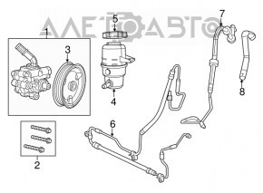 Power steering hose return Nissan Pathfinder 13-20
