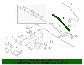 Wiper arm right BMW 3 G20 19-