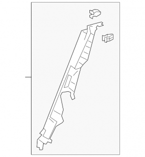Rear pillar trim left lower Lexus UX200 UX250h 19- black